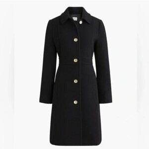 NWT J. Crew Factory Lady Day Coat in Black Size 2